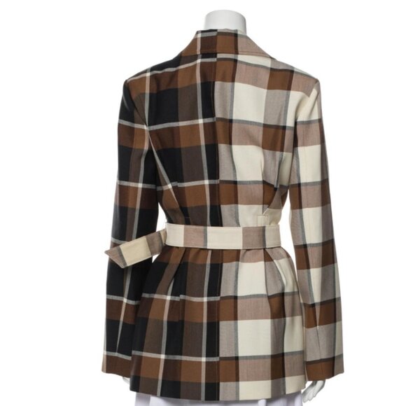 Staud Pepper Coat in Mixed Plaid 10 NWT - Picture 4 of 10